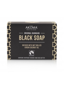 AKOMA - Čierne mydlo s 57% bio bambuckého masla 145g