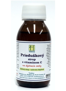 Herbárius Prieduškový sirup s vitamínom C 120g