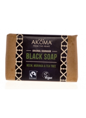 AKOMA - Čierne mydlo s moringou, nimbou a tea tree 60g