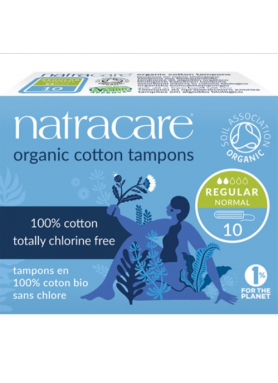 Natracare Organic Cotton Tampons - Regular - Pack of 20
