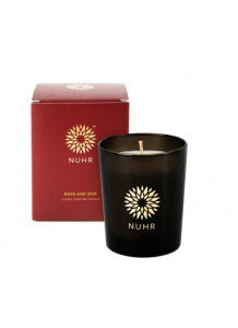 NUHR - Rose & Oud luxusná vonná sviečka 200g