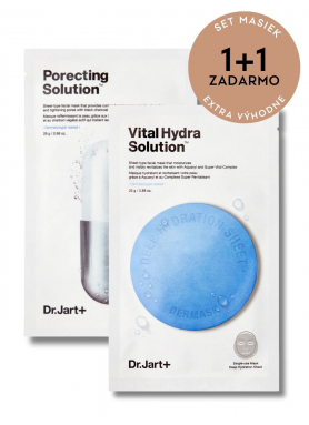 Dr. Jart+ - Dermask Ultra Jet Porecting Solution 28 g + Dr. Jart+ Dermask Maska Water Jet Vital Hydra Solution 25 g